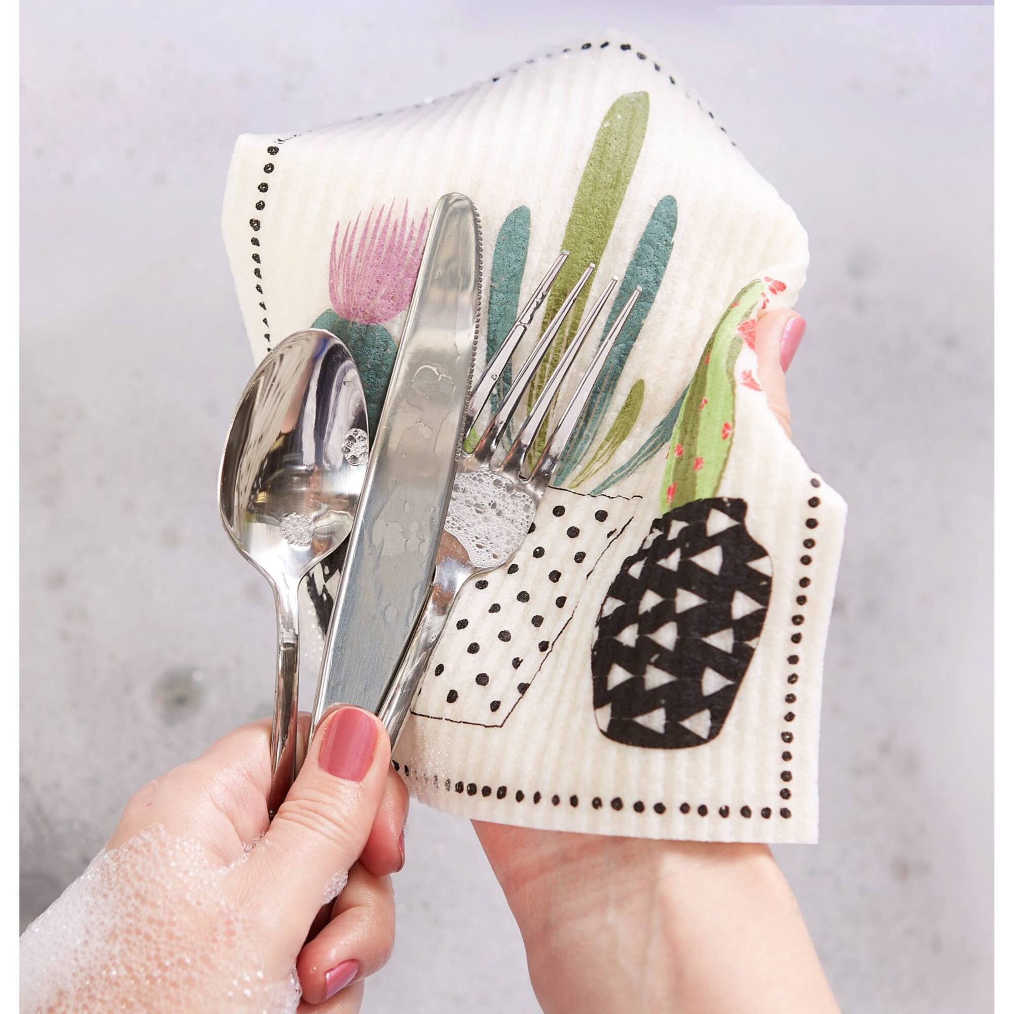 DII® Succulents Swedish Dishcloth, 3ct.